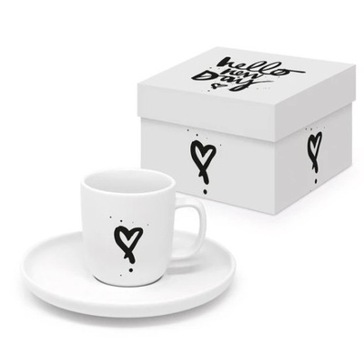 Serce filiżanka porcelanowa espresso 90 ml