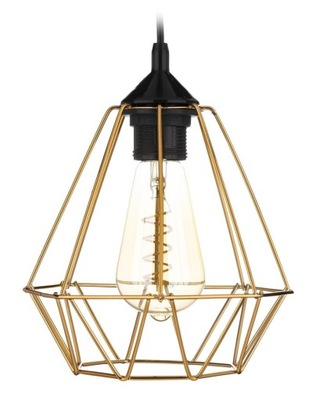 Lampa wisząca Paris Diamond 19 cm miedź Stylowa lampa wisząca druciak w kol