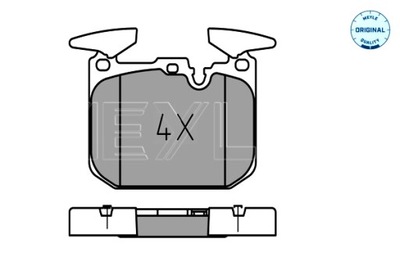 MEYLE КОЛОДКИ ДИСКОВЫЕ ТОРМОЗНОЕ ПЕРЕД BMW 1 F20 1 F21 2 F22 F87 2 F23 3 F30 фото