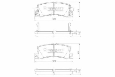 Nipparts гальмівні колодки гальмівні lexus es f1, f2 250 sz фото №1
