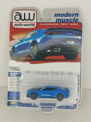 Auto World 1:64 Chevrolet Camaro ZL1 2022 rapid blue