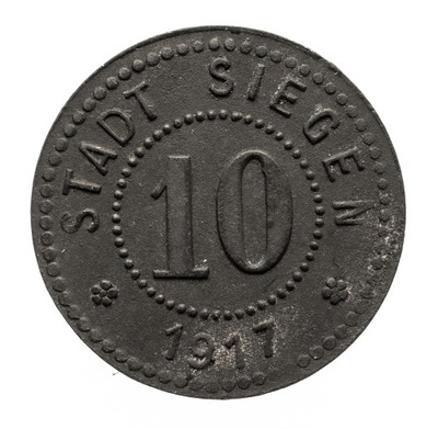 SIEGEN 10 PF 1917 ROK st.2 cynk