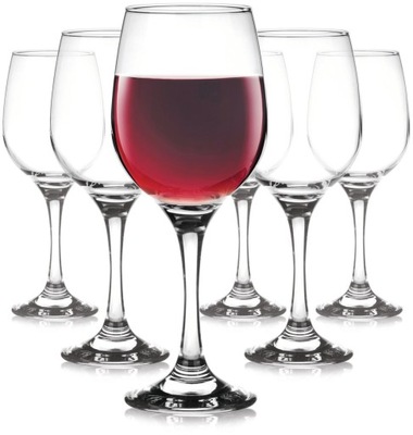 Zestaw 6 kieliszków do wina czerwonego 300ml
