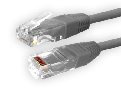 Kabel patchcord UTP5 0,5m szary
