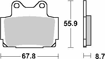 SBS TRINKELĖS STABDŽIŲ KH104 STREET CERAMIC SPALVA C 