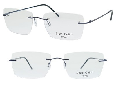 OKULARY PATENTKI GRANATOWE ENZO COLINI P139 TYTAN