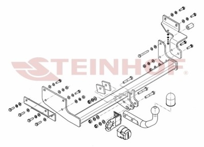 BARRA DE REMOLQUE GANCHO DE REMOLQUE VOLVO V40 UNIVERSAL 07/2000-03/2004  