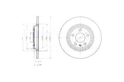 DELPHI ДИСКИ ДИСКОВЫЕ ТОРМОЗНОЕ 2SZT. ЗАД AUDI A3 A4 ALLROAD B8 A4 ALLROAD B9 фото