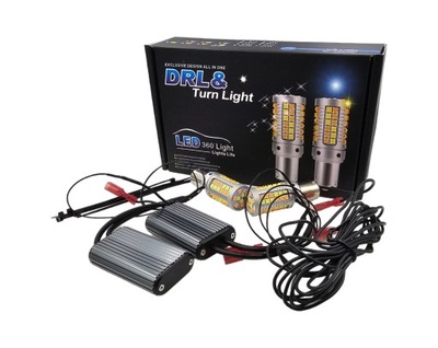 LED DRL BLINKERS + LIGHT DAYTIME 2 IN 1 BAU15S PY21W ULTRA POWERFUL HIT  