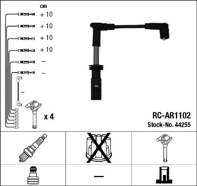 Набор трубопровод зажигания ngk 44255 фото №1