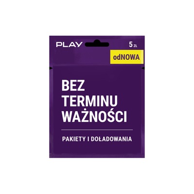 Starter na kartę Play odNOWA 5 PLN