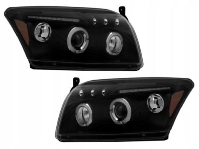 Фари angel eyes black dodge caliber 06-12 фото №1