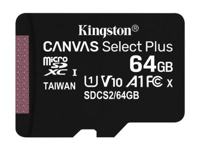 Kingston Micro SDXC 64GB Canvas Select Plus 100 MB/s Micro SD
