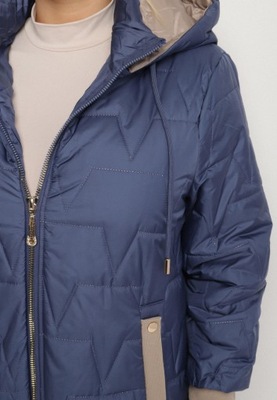 Born2Be Niebieska Kurtka damska 7XL Pikowane