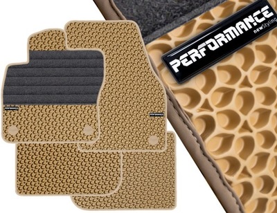 COLOR BEIGE ALFOMBRILLAS GOMA PARA COCHE EVA KROPLE DE AGUA EMBLEMA I REFORZADOR  