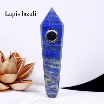 lapis lazuli Fajka smokey z kamienia kryształu