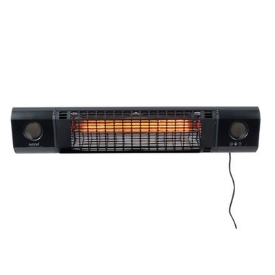 SUNRED Heater SOUND-2000W, Sun and Sound Ultra Wall Infrared, 2000 W, Black