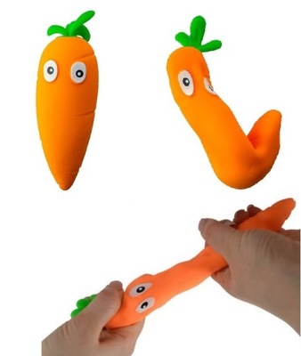 GNIOTEK ANTYSTRESOWY SENSORYCZNY SQUISHY MARCHEWKA