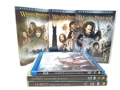Hobbit Władca pierścieni DVD + Blu-ray
