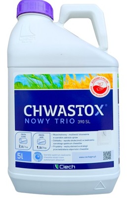 CHWASTOX TRIO NOWY 390SL 5L na chwasty dwuliścienne zboża łaki trawniki