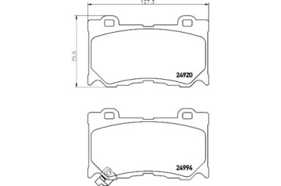 Hella тормозные колодки тормозные infiniti fx 37 awd фото №1