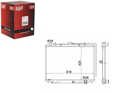 РАДИАТОР FRONTERA B 3.2I-V6 98- HART