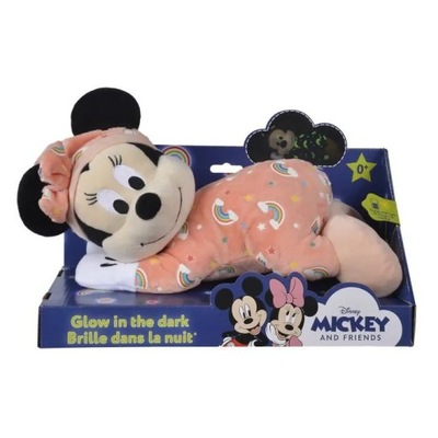 Maskotka Pluszak Disney Myszka Minnie Świeci w Ciemności 30 cm