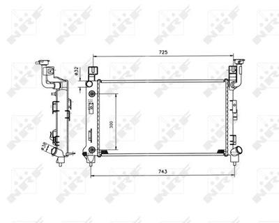 NRF 53501 CHLODNICA, SISTEMA DE REFRIGERACIÓN DEL MOTOR  