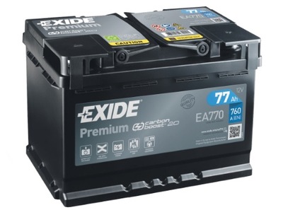 АКУМУЛЯТОР EXIDE PREMIUM 77AH/760A P+ CARBON BOOST