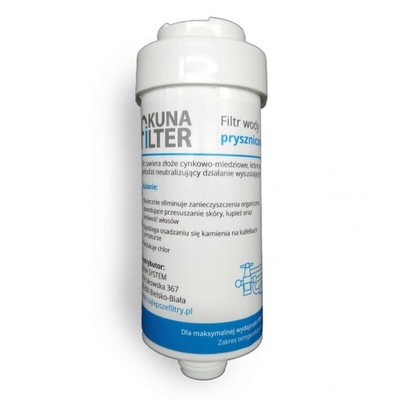 Filtr wody do prysznica, filtr prysznicowy, filtr usuwający chlor