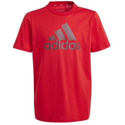 Koszulka adidas Big Logo Tee Jr IJ6262 czerwony 140 cm