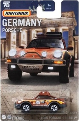 1985 PORSCHE 911 RALLY autko MATCHBOX GERMANY 2023