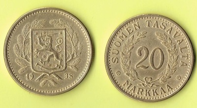 Finlandia 20 Markka 1938 r.