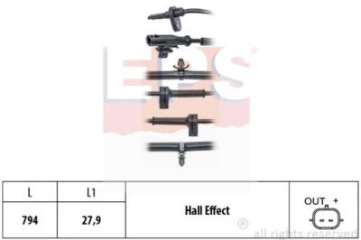 Датчик, скорость вращательная колеса eps 1.960.213 фото №1