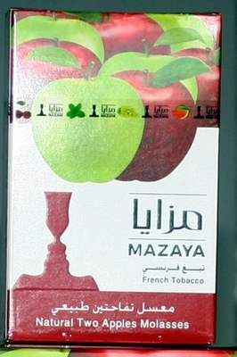 Mazaya melasa szisza shisha dwa jabłka 50g oryginał świeży