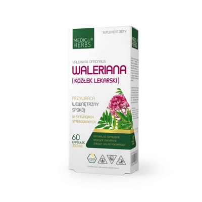 Waleriana kozłek lekarski MEDICA HERBS 60 kapsułek