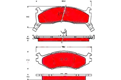 Trw тормозные колодки тормозные chrysler перед voyager -93 фото №1