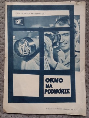 1954 Reklama amerykańskiego filmu "Okno na podwórze" wielkość A 4