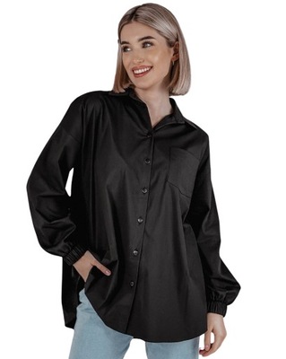 Koszula oversize Unique czarna Jeden rozmiar