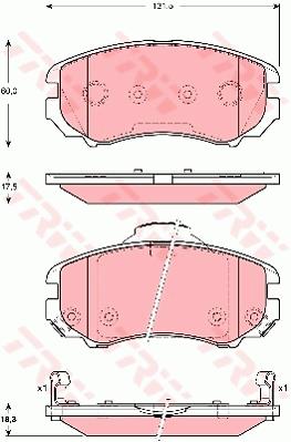 TRW КОЛОДКИ HAM KIA SPORTAGE 04- 2.0 2.7 CRDI 4WD P