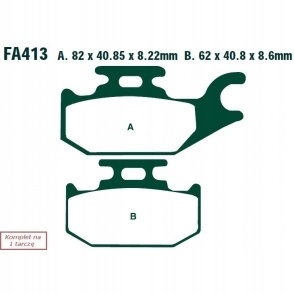 КОЛОДКИ ДИСКОВЫЕ ТОРМОЗНОЕ EBC FA413R фото