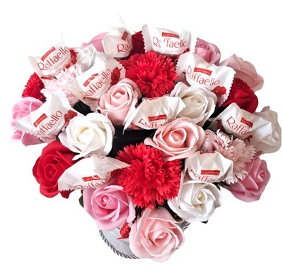 Flowerbox kwiaty mydlane prezent walentynki dzień kobiet urodziny