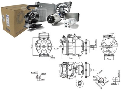 COMPRESOR DE ACONDICIONADOR VW CALIFORNIA T5 CAMPER MULTIVAN T5 PHAETON  