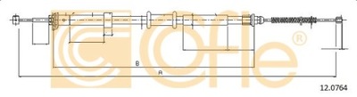 CABLE DE FRENADO FORD KA 09- DERECHA PARTE TRASERA 1430MM  