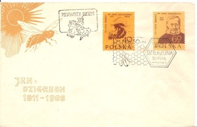 JAN DZIERŻON -FDC -koperta 1956 rok