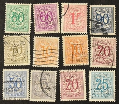 BELGIA, 1951 ROK, Mi. 887- 897 KASOWANY