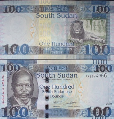 Banknot 100 funtów 2019 ( Sudan Południowy)