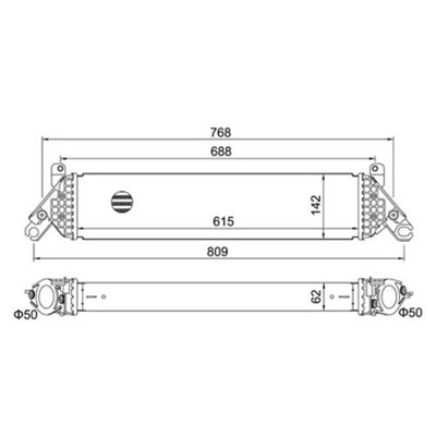 RADIATOR AIR CHARGER HART 621 267  