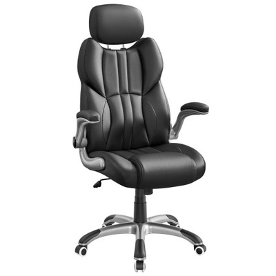 Czarne krzesło obrotowe biurowe składane podłokietniki regulacja wysokości