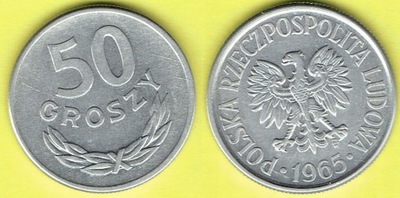 POLSKA 50 groszy 1965 r.